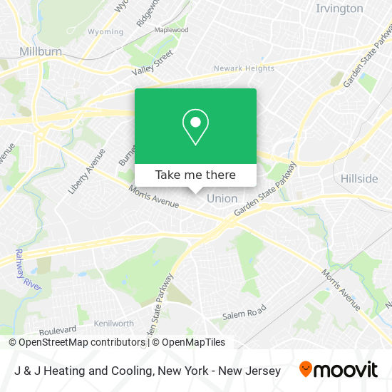 J & J Heating and Cooling map