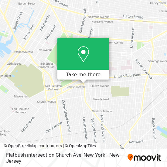 Flatbush intersection Church Ave map