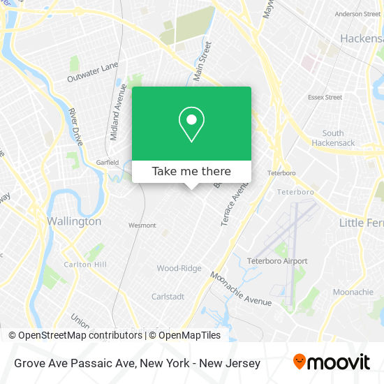 Grove Ave Passaic Ave map