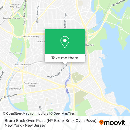 Bronx Brick Oven Pizza map