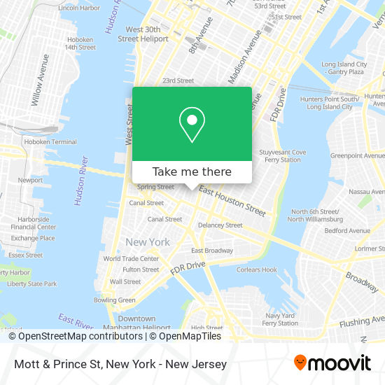 Mott & Prince St map