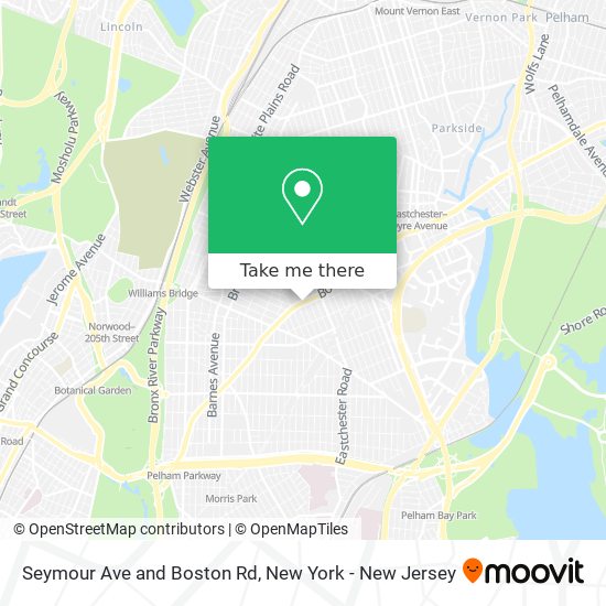 Seymour Ave and Boston Rd map