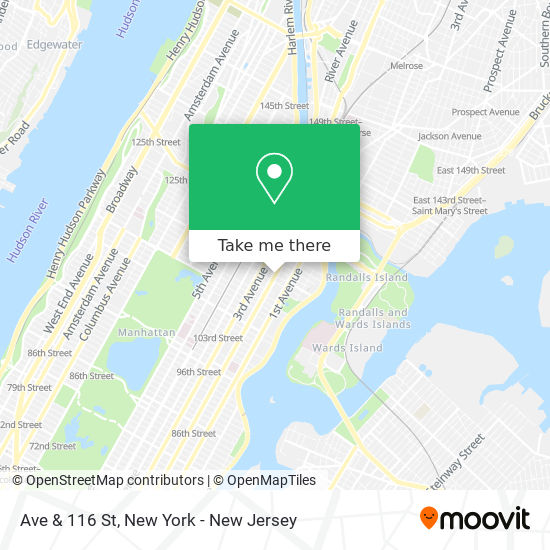 Ave & 116 St map