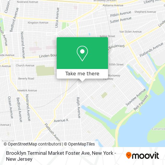 Mapa de Brooklyn Terminal Market Foster Ave