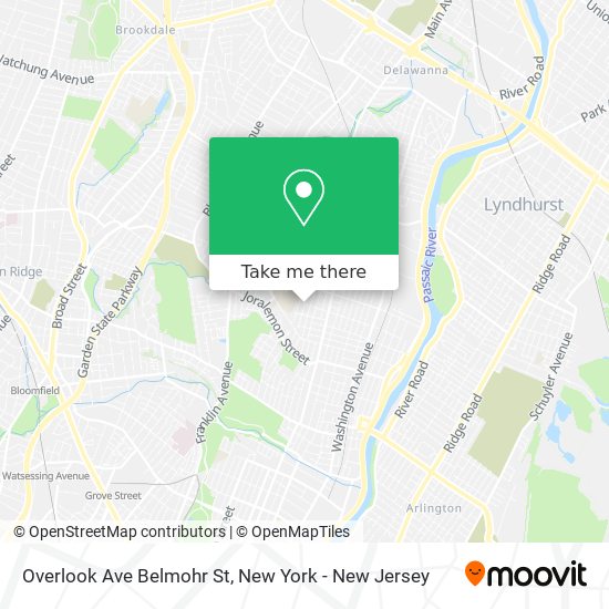 Overlook Ave Belmohr St map