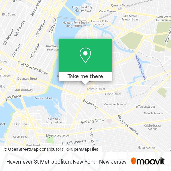 Havemeyer St Metropolitan map
