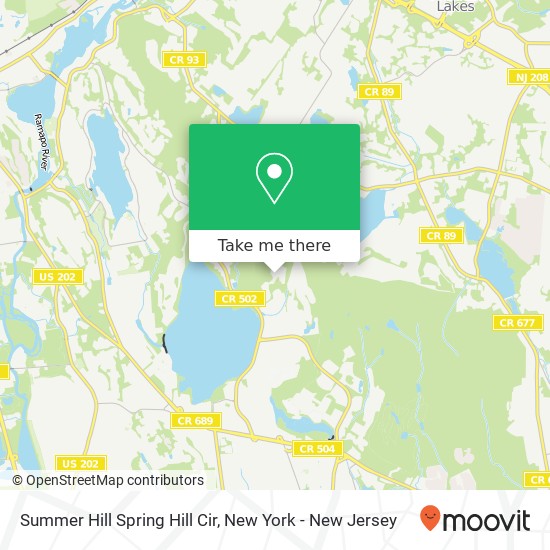 Mapa de Summer Hill Spring Hill Cir, Wayne, NJ 07470