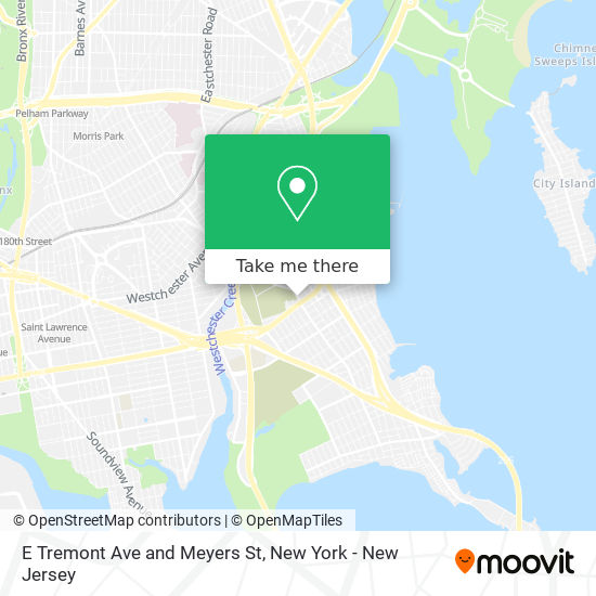 Mapa de E Tremont Ave and Meyers St