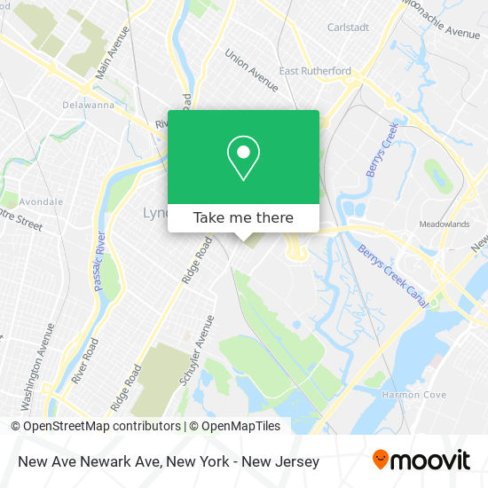 Mapa de New Ave Newark Ave