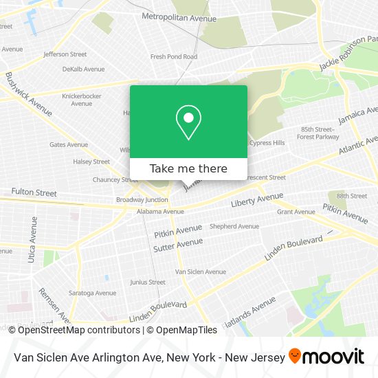 Van Siclen Ave Arlington Ave map