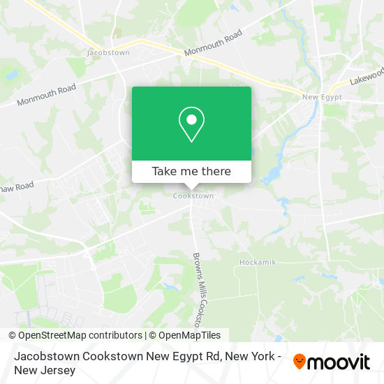 Jacobstown Cookstown New Egypt Rd map