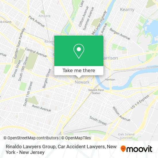 Rinaldo Lawyers Group, Car Accident Lawyers map