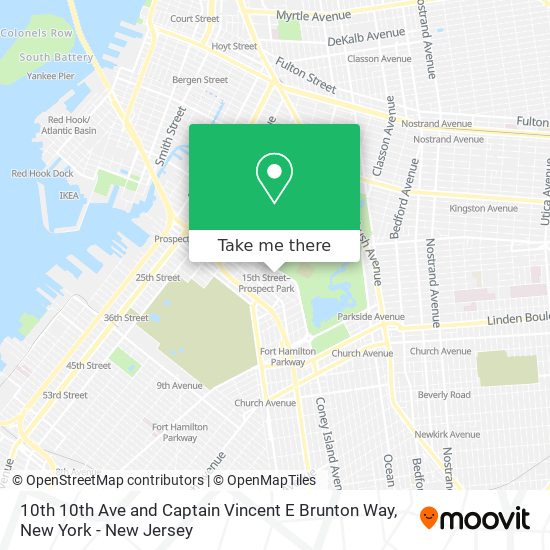 Mapa de 10th 10th Ave and Captain Vincent E Brunton Way