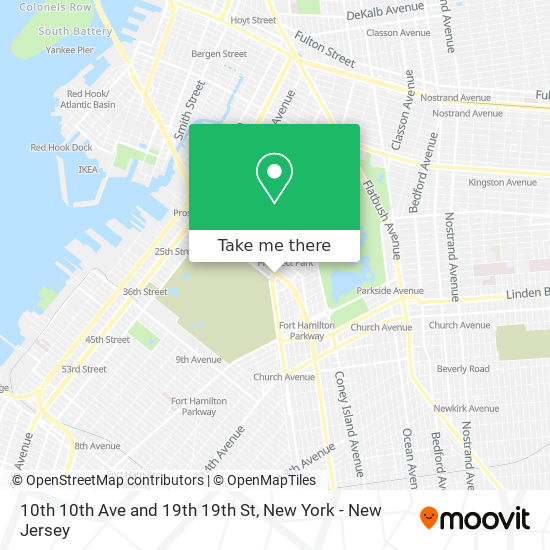 Mapa de 10th 10th Ave and 19th 19th St