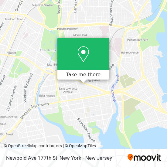 Newbold Ave 177th St map