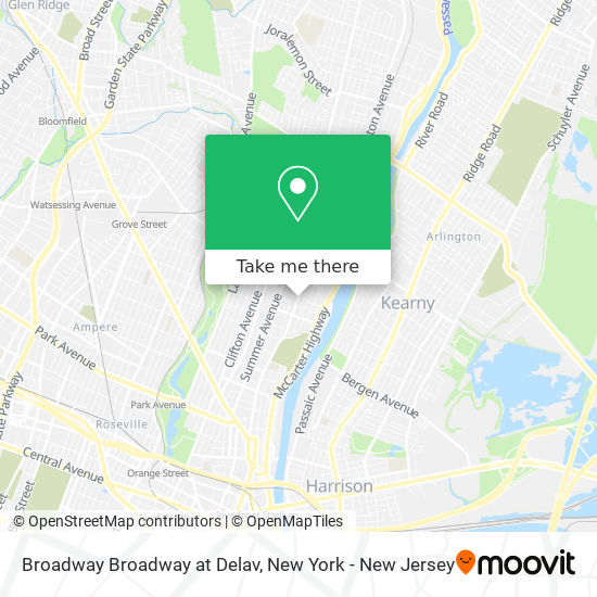 Broadway Broadway at Delav map
