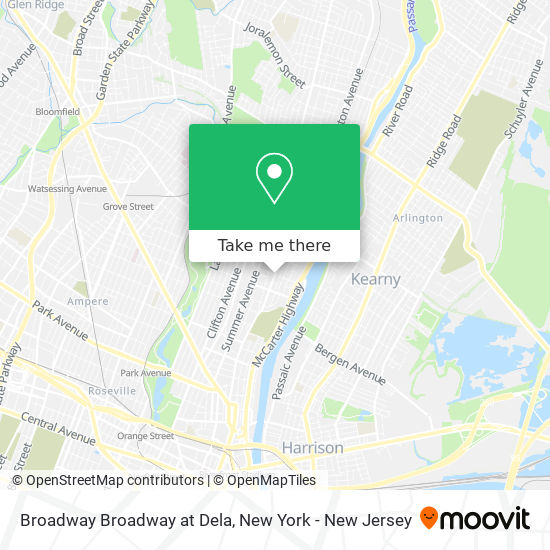 Mapa de Broadway Broadway at Dela
