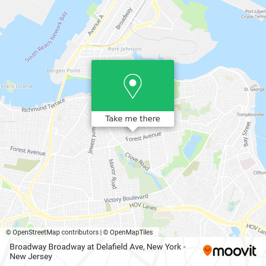 Mapa de Broadway Broadway at Delafield Ave