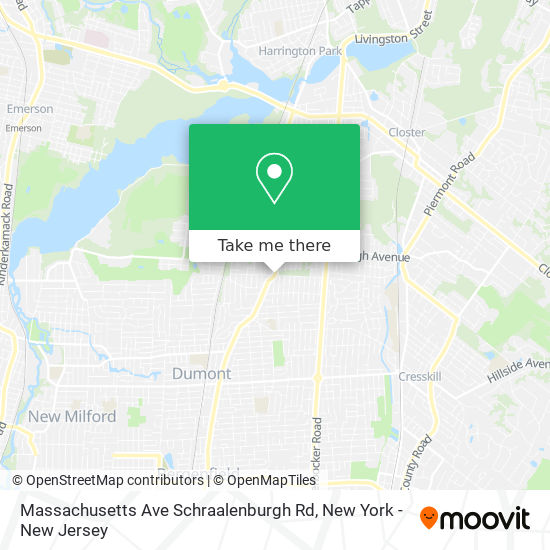Massachusetts Ave Schraalenburgh Rd map