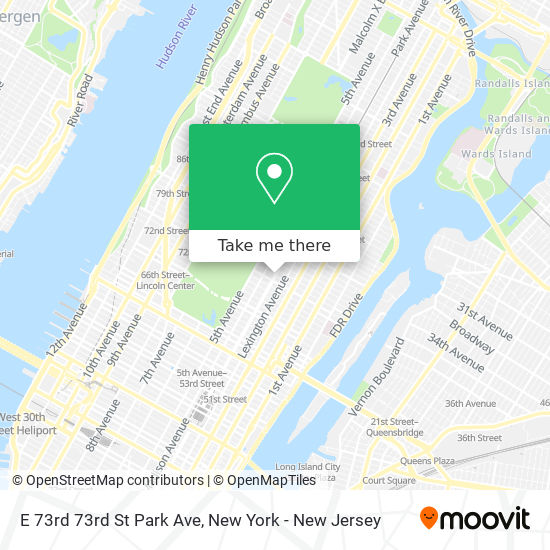 Mapa de E 73rd 73rd St Park Ave