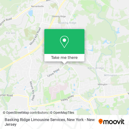 Mapa de Basking Ridge Limousine Services