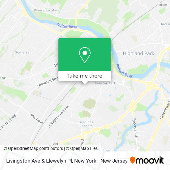 Livingston Ave & Llewelyn Pl map