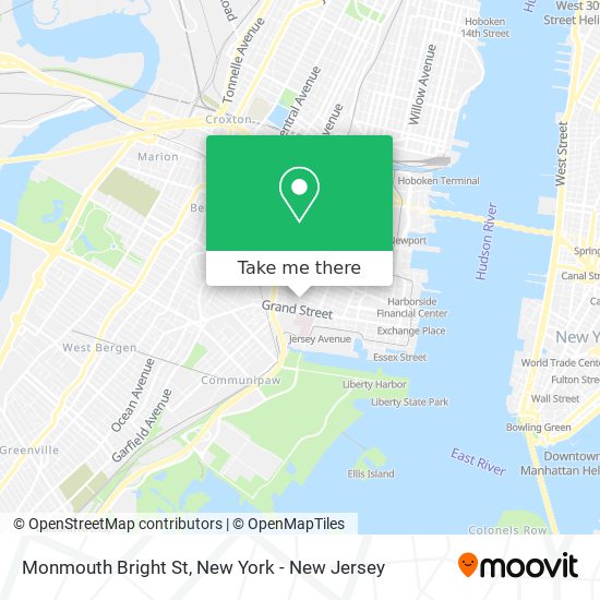 Mapa de Monmouth Bright St