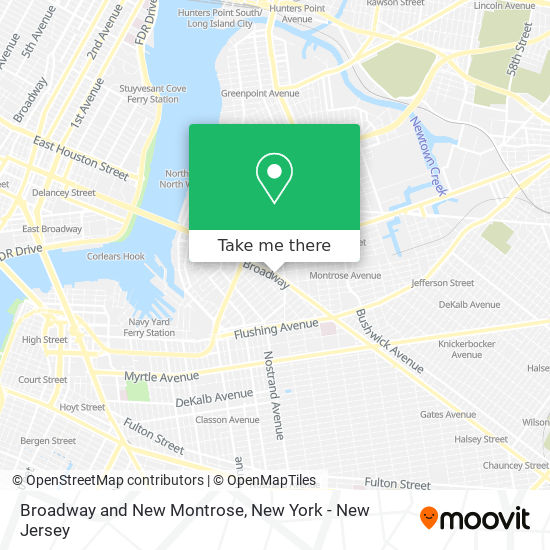 Broadway and New Montrose map