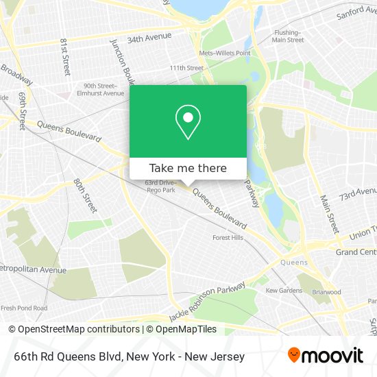 Mapa de 66th Rd Queens Blvd