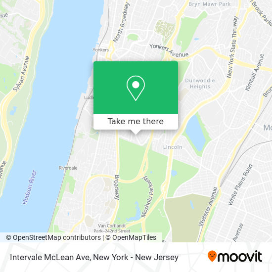 Intervale McLean Ave map