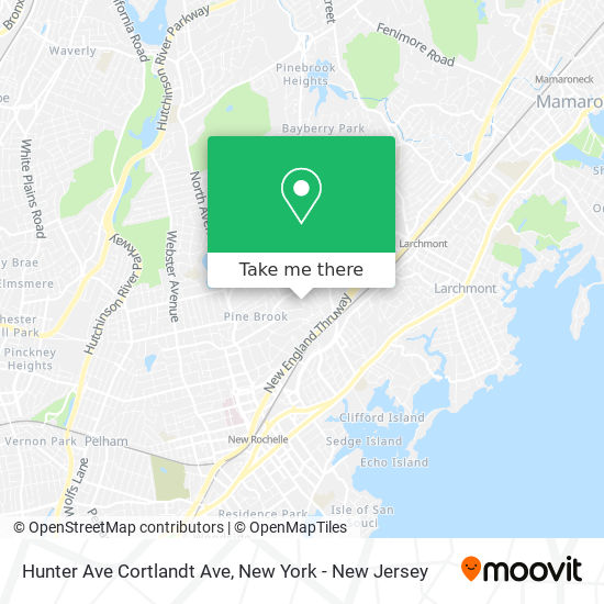 Mapa de Hunter Ave Cortlandt Ave