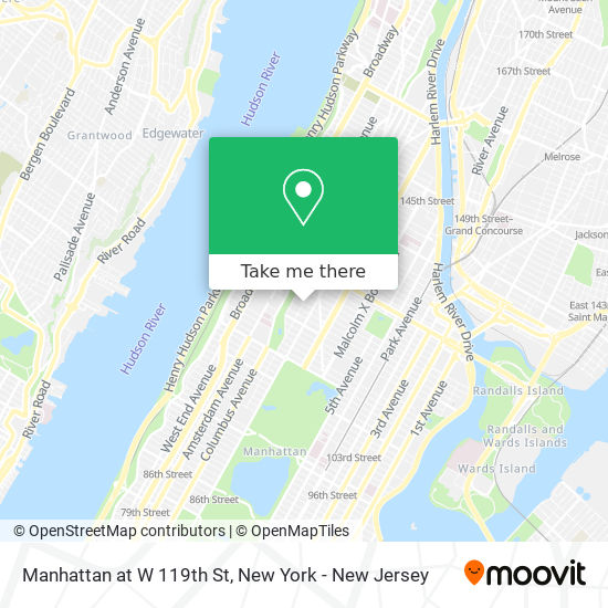Mapa de Manhattan at W 119th St
