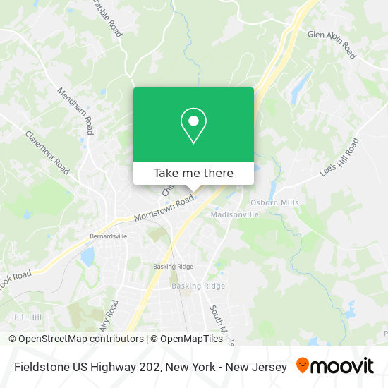 Fieldstone US Highway 202 map