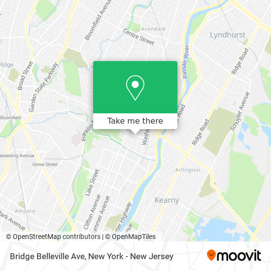 Mapa de Bridge Belleville Ave