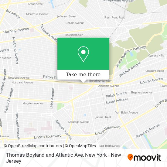 Thomas Boyland and Atlantic Ave map