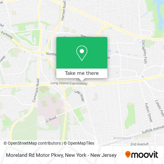 Moreland Rd Motor Pkwy map