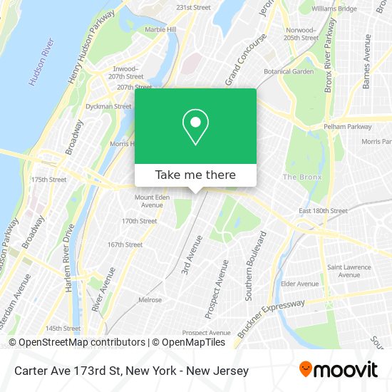 Carter Ave 173rd St map