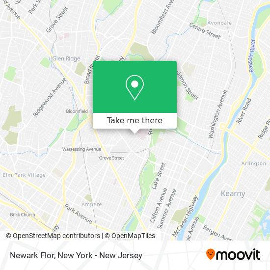 Mapa de Newark Flor