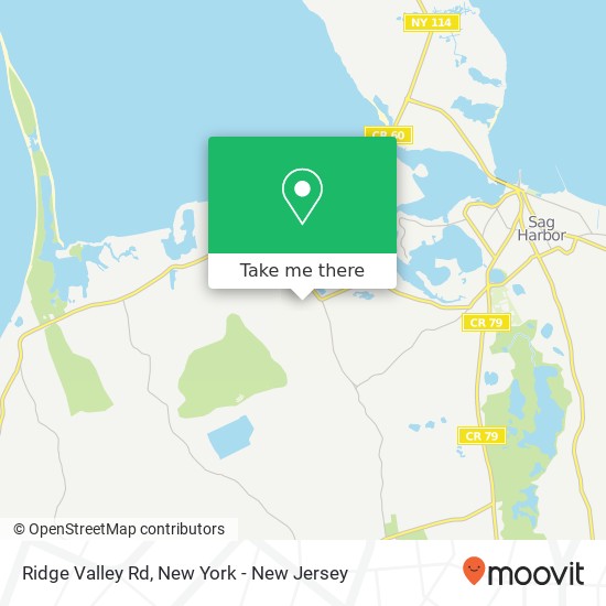 Mapa de Ridge Valley Rd, Sag Harbor (BAY POINT), NY 11963