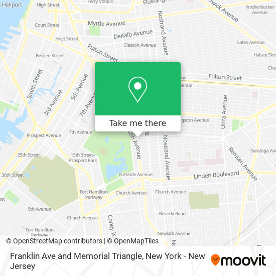 Mapa de Franklin Ave and Memorial Triangle