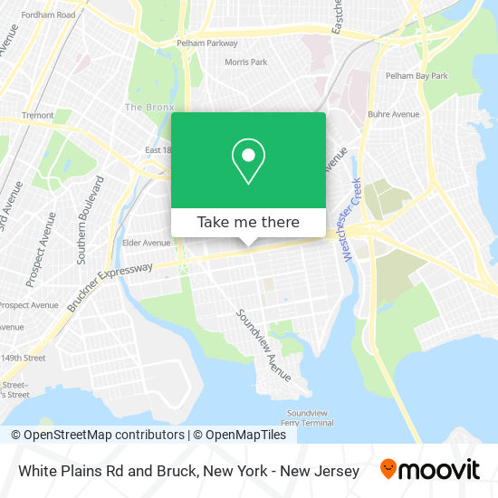 White Plains Rd and Bruck map
