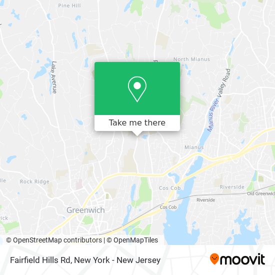 Fairfield Hills Rd map