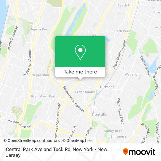 Central Park Ave and Tuck Rd map