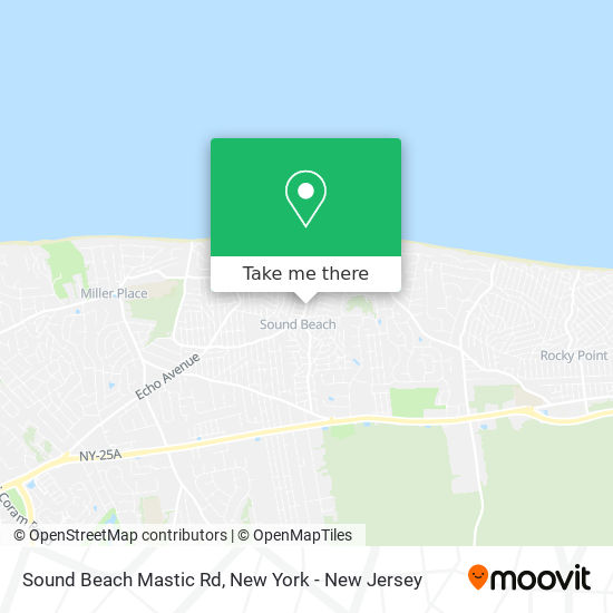 Sound Beach Mastic Rd map