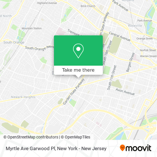 Myrtle Ave Garwood Pl map