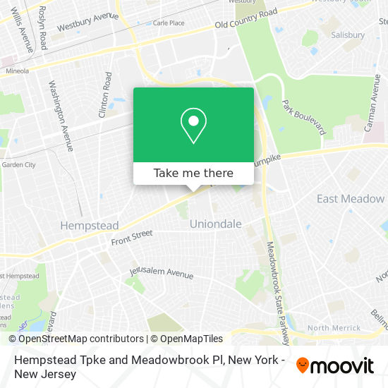 Hempstead Tpke and Meadowbrook Pl map