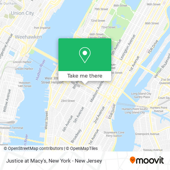 Justice at Macy's map