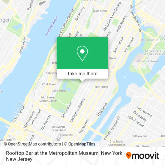 Rooftop Bar at the Metropolitan Museum map