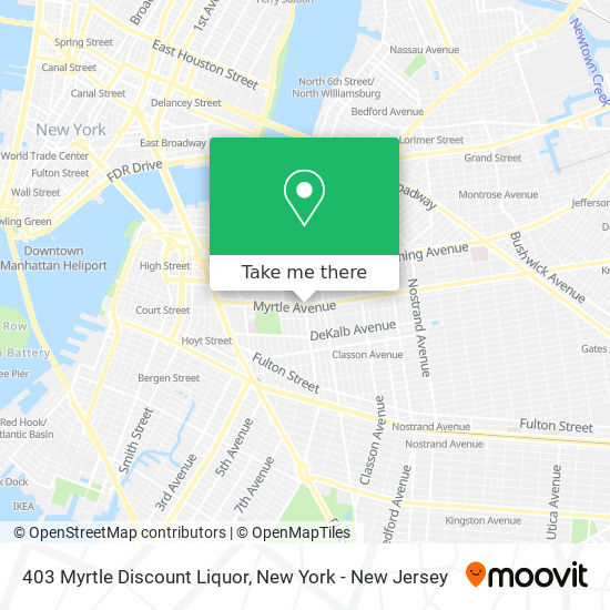 403 Myrtle Discount Liquor map