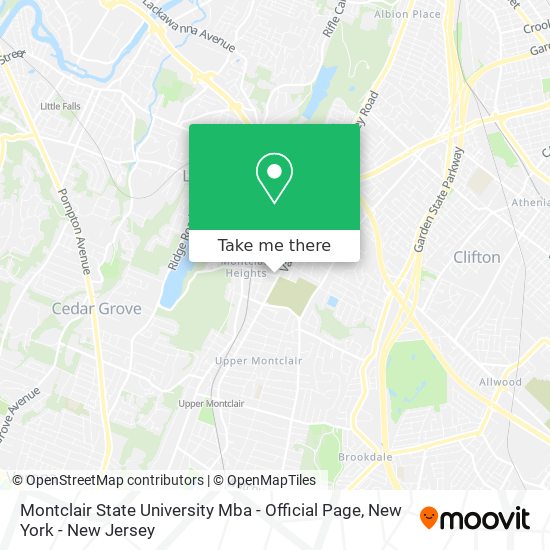Mapa de Montclair State University Mba - Official Page